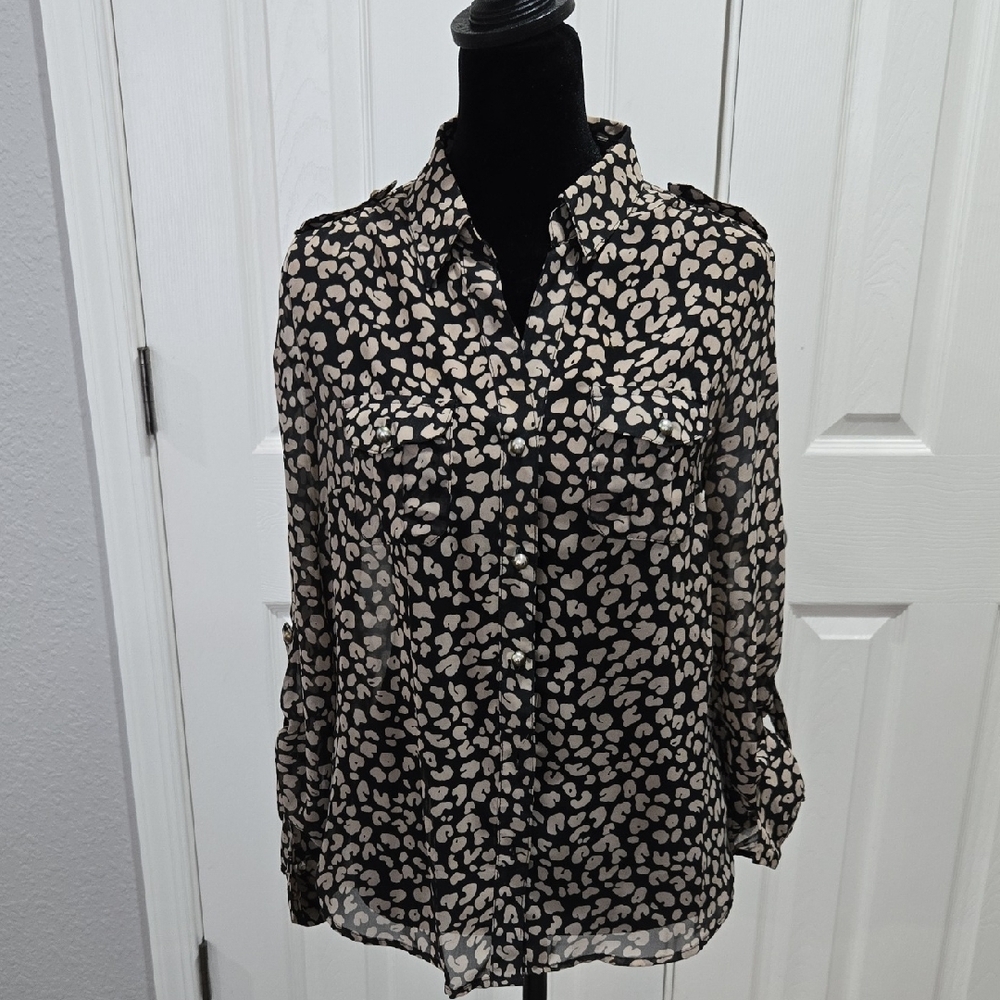 Stylish Black and Cream Women's Top